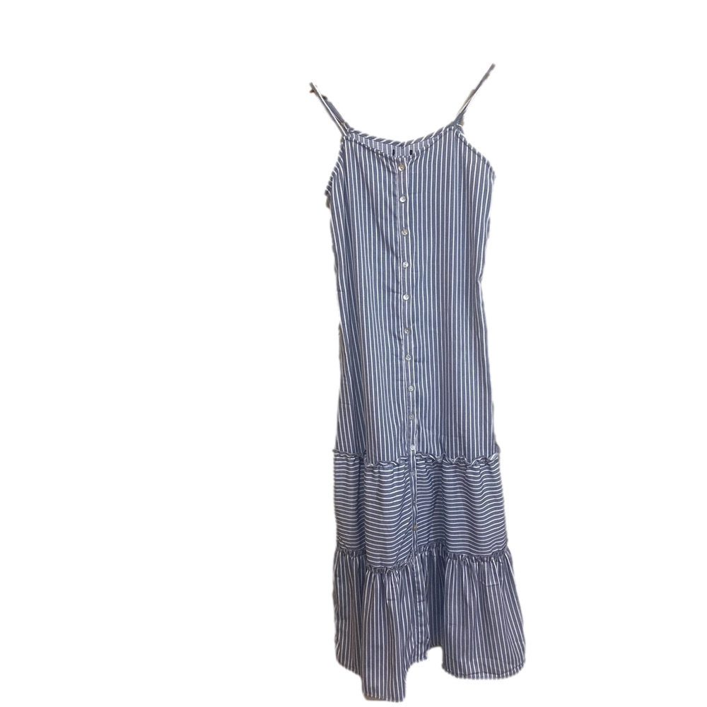 Striped spagetti strap Tiered Flowy Maxi Dress
